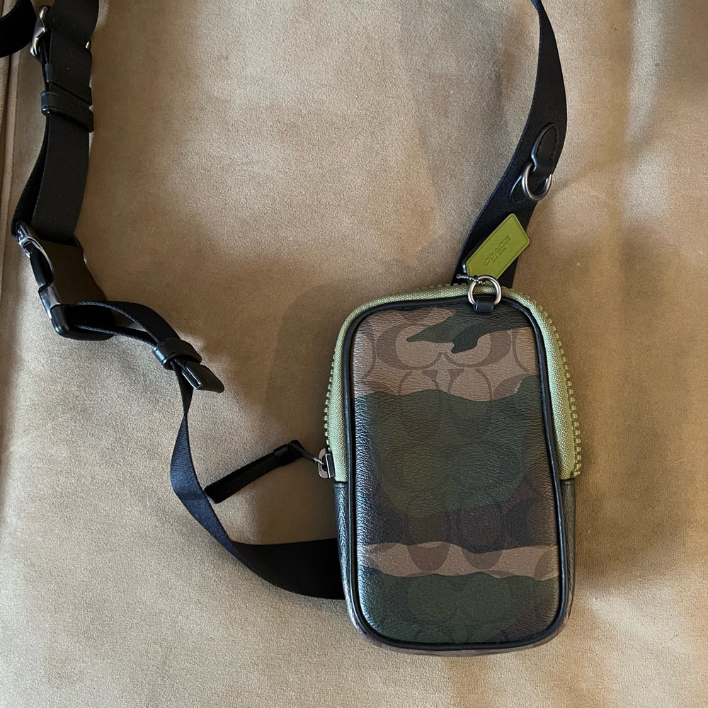 Coach camo crossbody bag